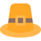 Pilgrim hat without leaf used as a decoration icon