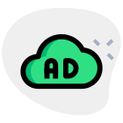 Ads supported on cloud space drive storage icon