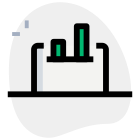 gráfico-de-barras-externo-feito-em-um-computador-laptop-negócio-verde-tal-revivo icon