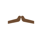 Moustache trait de crayon icon