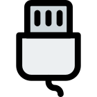 Fast and lighting pin phone charging and data syncing port icon