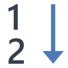 Clasificación numérica icon