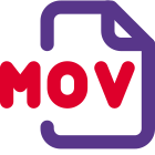 A MOV file is a movie file saved in the QuickTime File Format icon