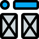 Double latest cross frame design template layout icon