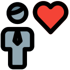 Favorite business to work on with a heart logotype icon
