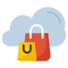 Cloud shopping icon