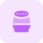 Smart speaker with voice assistant service isolated on a white background icon