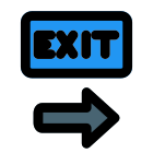 Exiting from national highway lane traffic road signal icon