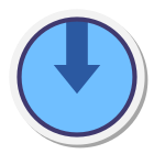 Acceso redondeado hacia abajo icon