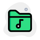 Collection of songs stored in a music folder label icon