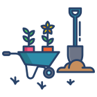 Garden Cart With Flower Pot icon