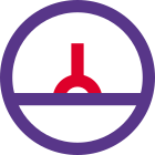 Analog gauge meter for speed test measurement icon