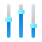 Mixer de configurações vertical icon