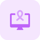 Connecting to a patient of Cancer through the computer icon