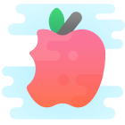 Pomme croquée icon