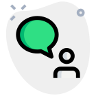 Election party candidate avatar with black speech bubble icon