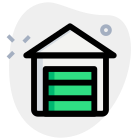 Closed private storage in-house garage layout unit icon