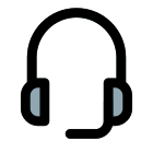 Professional headphones with noise cancellation microphone device icon