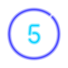 5 en círculo C icon