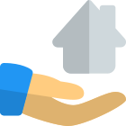 Insurance policy of a home isolated on a white background icon