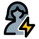 Flash logotype used for profile pictures as a indication of energized icon