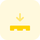 Pallet down indication for material handling instruction icon