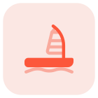 Windsurfing water sports games for summer layout icon