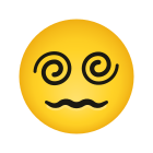 смайлик-лицо со спиральными глазами icon