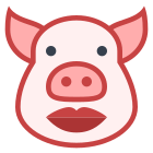 Cochon avec rouge à lèvres icon