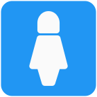 Woman toilet sign in railway station outside icon