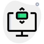 Adjust screen slider vertically a computer monitor icon