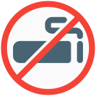 No smoking zone for the flights and other public places icon