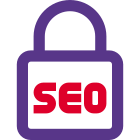 Secured format to lock function of search engine optimization icon