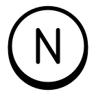 Umkreist N icon