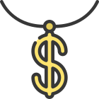 Dollar argent icon