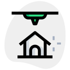 3D printing nozzle forming a house icon