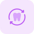 New tooth implant into the patient gum isolated on a white background icon