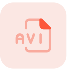 AVI filename extension a multimedia container format icon