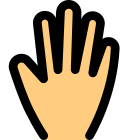 Hand hello, bye or goodbye gesture sign. icon