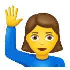 femme-levant la main icon