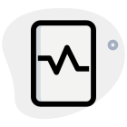 Ecg result file isolated on a white background icon