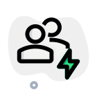Multiple user with a flash layout isolated on a white background icon