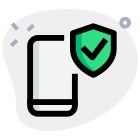 Cell phone shield protection and firewall badge icon