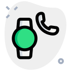Calling feature on smartwatch with handphone logotype icon