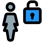 Unlocking the access to the businesswoman list from web portal icon