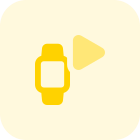 Play audio and music control on digital smartwatch icon
