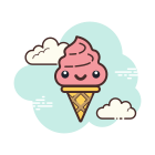 Kawaii-Eiscreme icon