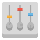 Mixer de configurações vertical icon