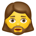 emoji de mulher com barba icon