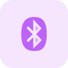 Bluetooth exchanging data between fixed and mobile devices over short distances icon